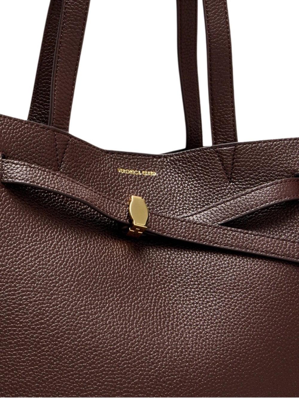 Veronica Beard Brown Dash Leather Tote - Picture 7 of 9